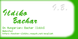 ildiko bachar business card